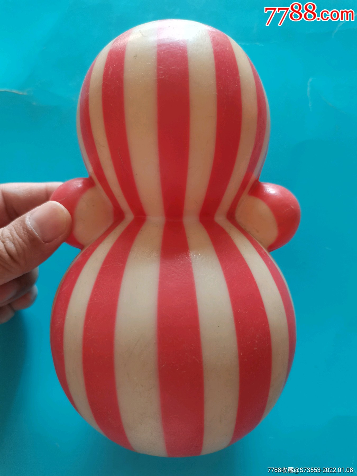 民俗玩具收藏不倒翁红色不倒翁怀旧老玩具