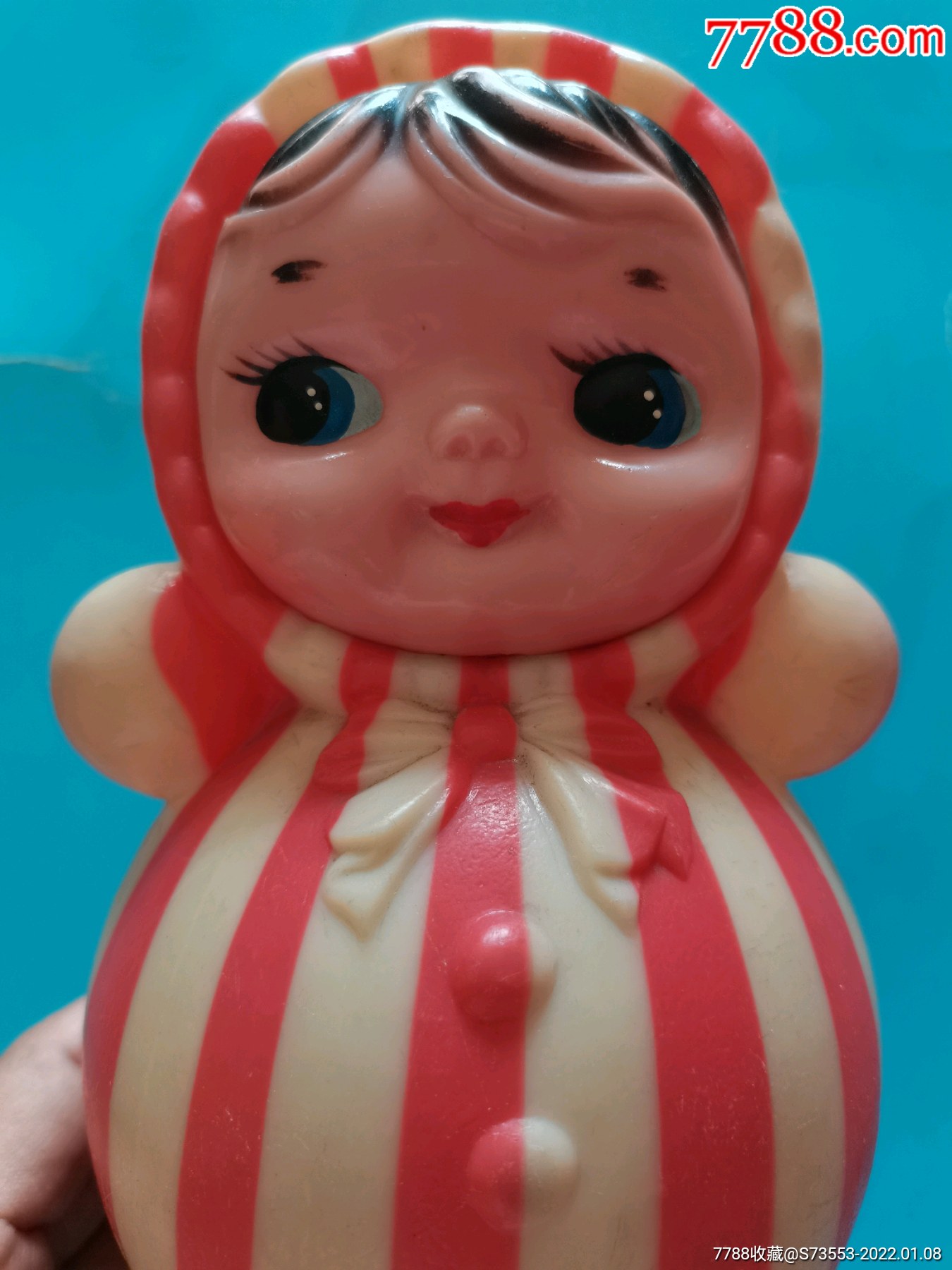 民俗玩具收藏不倒翁红色不倒翁怀旧老玩具