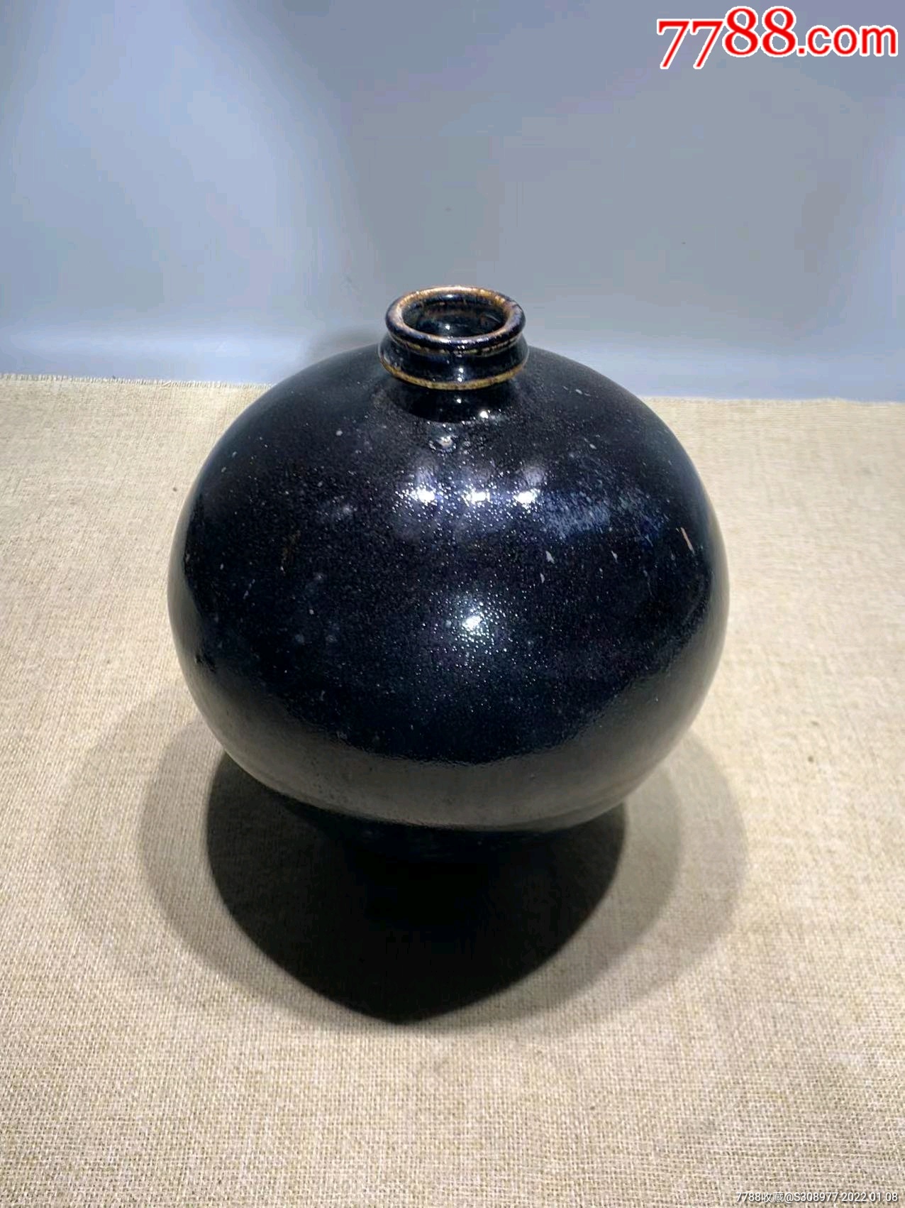 宋代磁州窑黑釉肚喽瓶_价格1500元_第1张_7788收藏__收藏热线