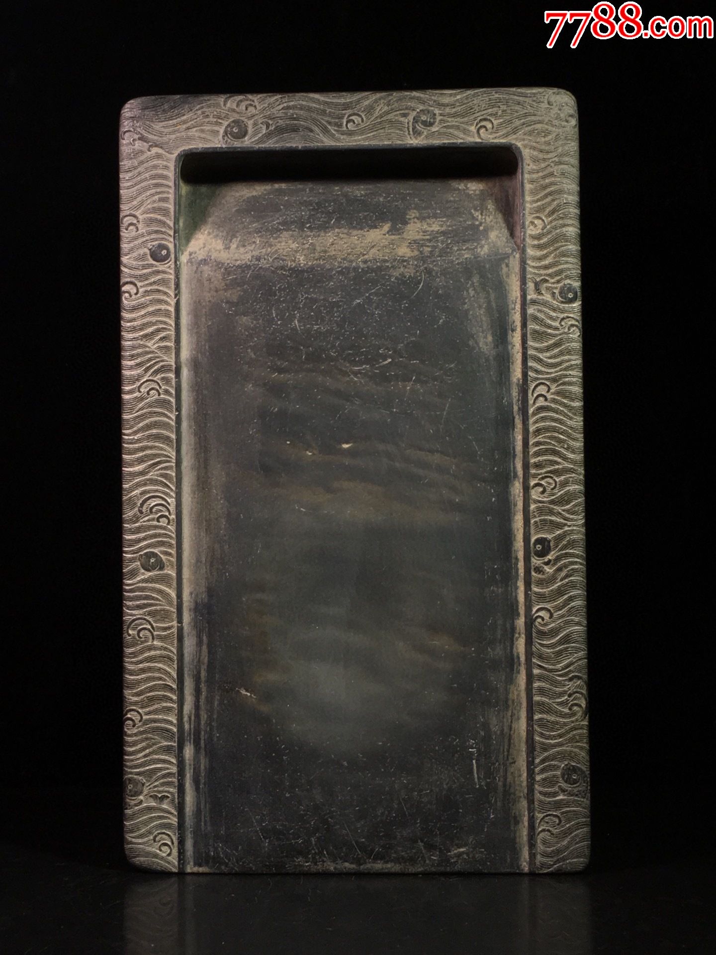 老坑歙砚金眉纹如鱼得水抄手砚-价格:4000元-se84790166-端砚-零售