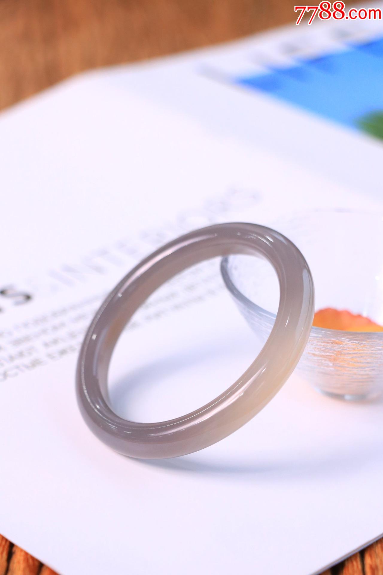 新疆和田玉烟紫玉镯a91s788e