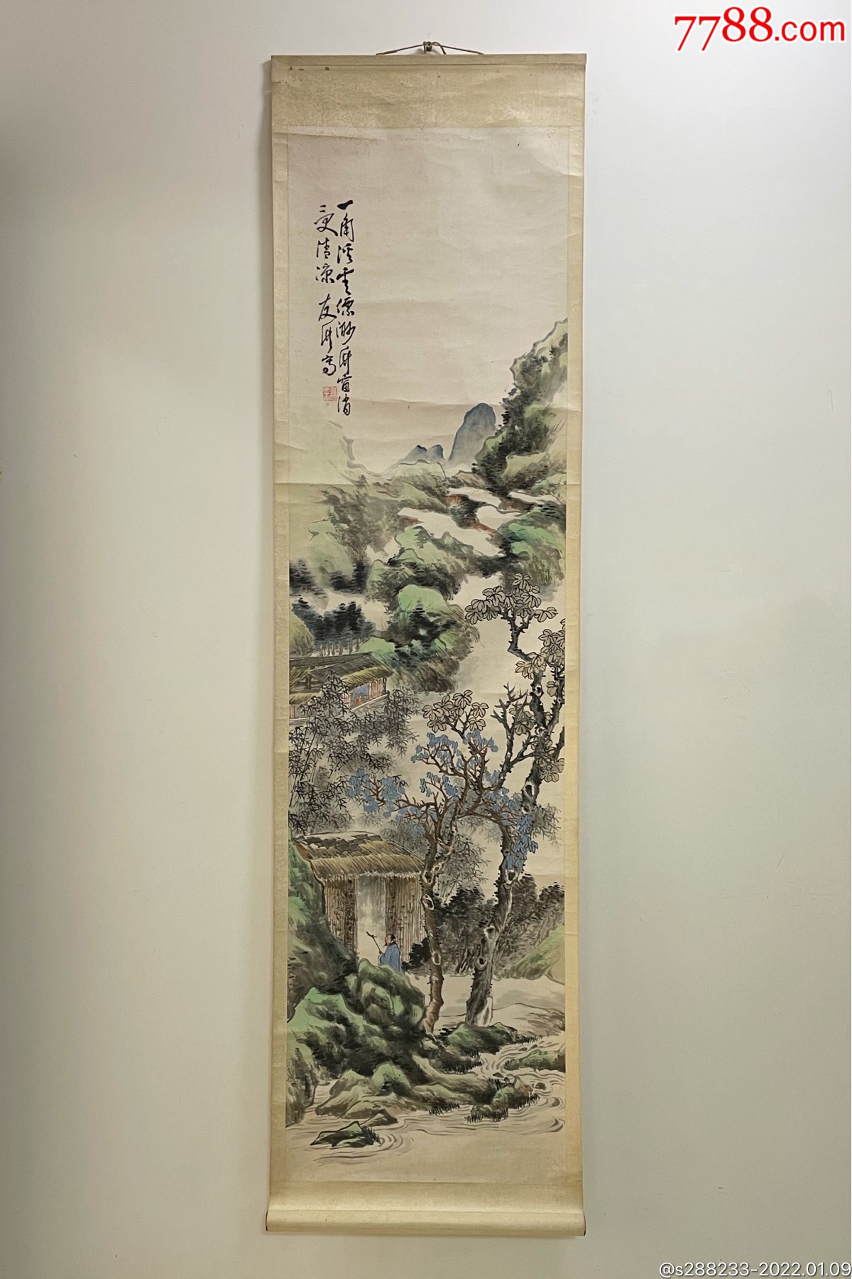 清代张友竹山水立轴-价格:12000元-se84809146-山水国画原作-零售-7788收藏__收藏热线