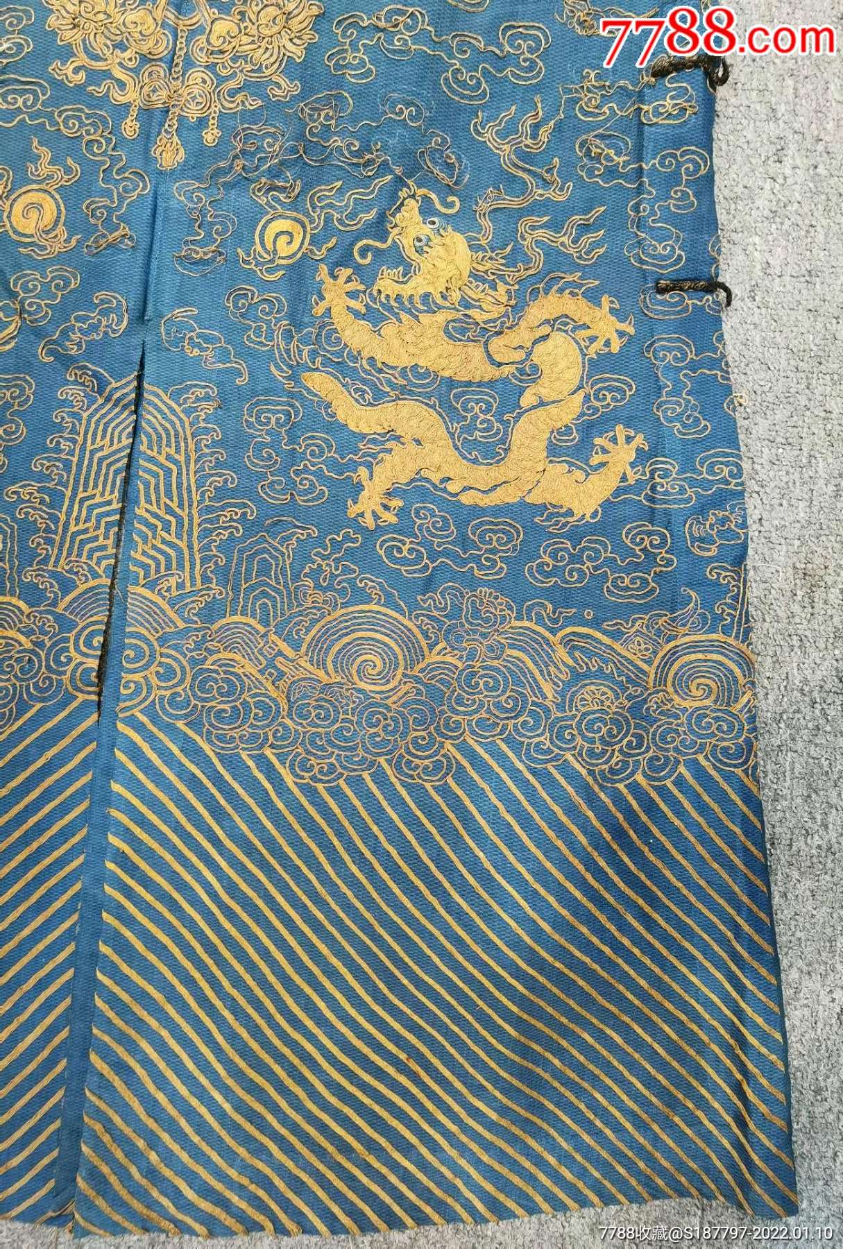 清道光咸丰盘金绣五爪九蟒吉服夏袍-价格:38000元-se84819795-汉服-零