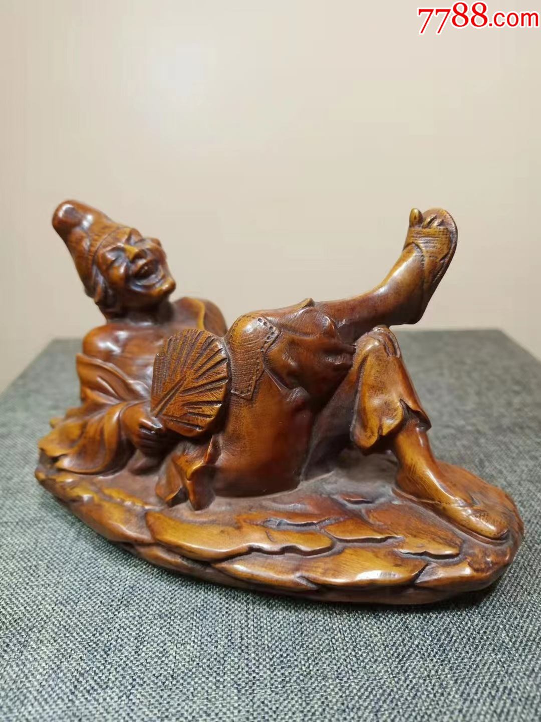 黄杨木雕济公摆件