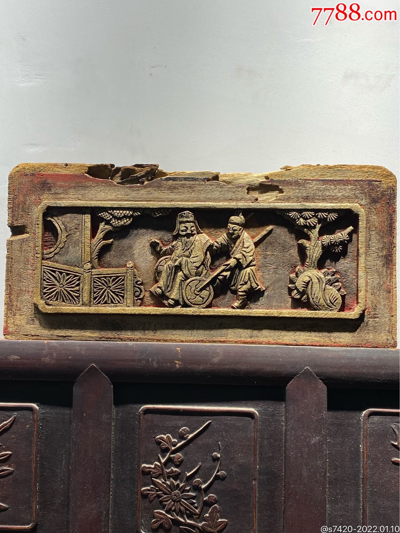 精美清代木雕人物诸葛亮运筹帷幄