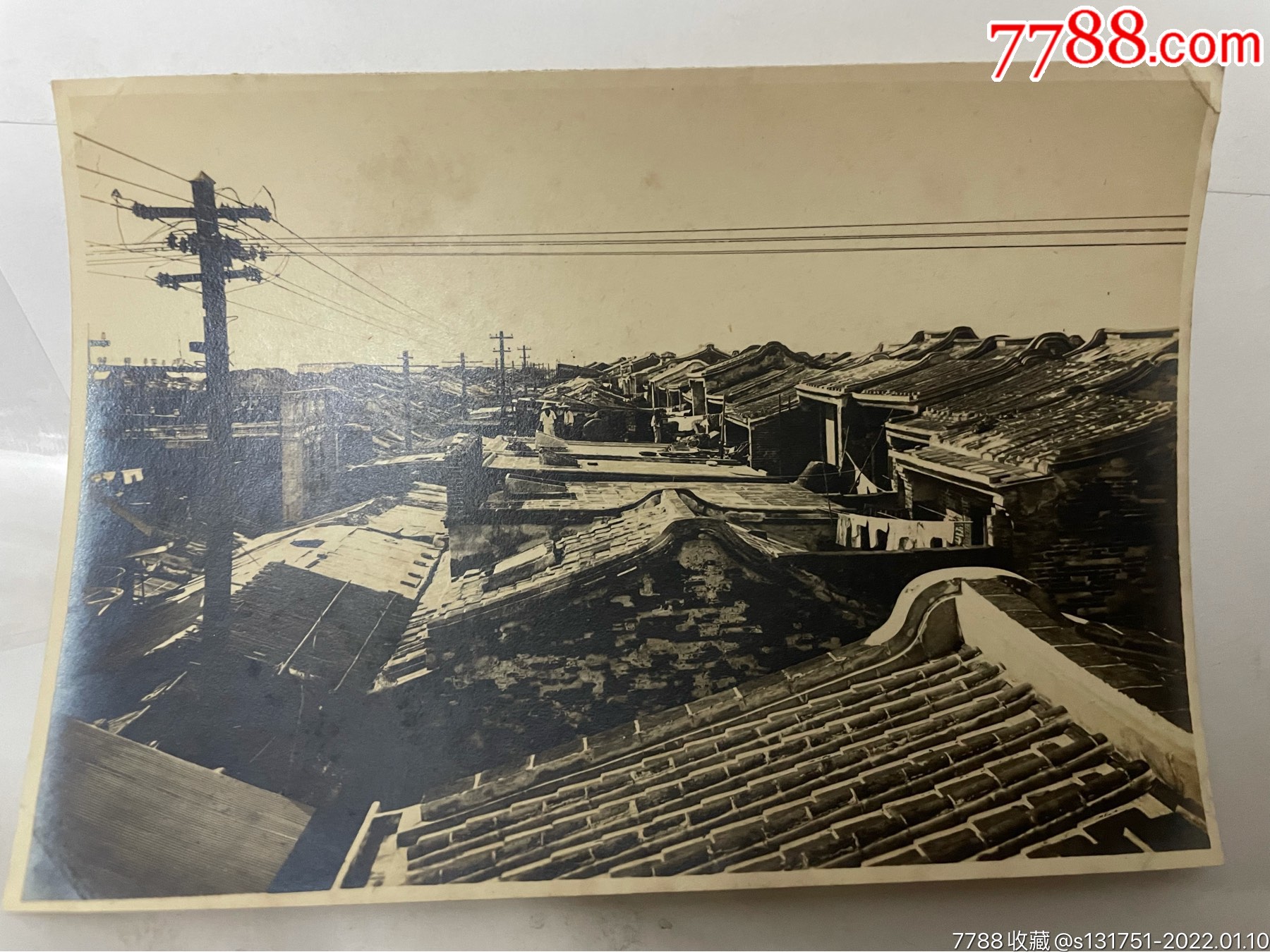 1920年代老照片台湾鹿港尺寸长约15公分