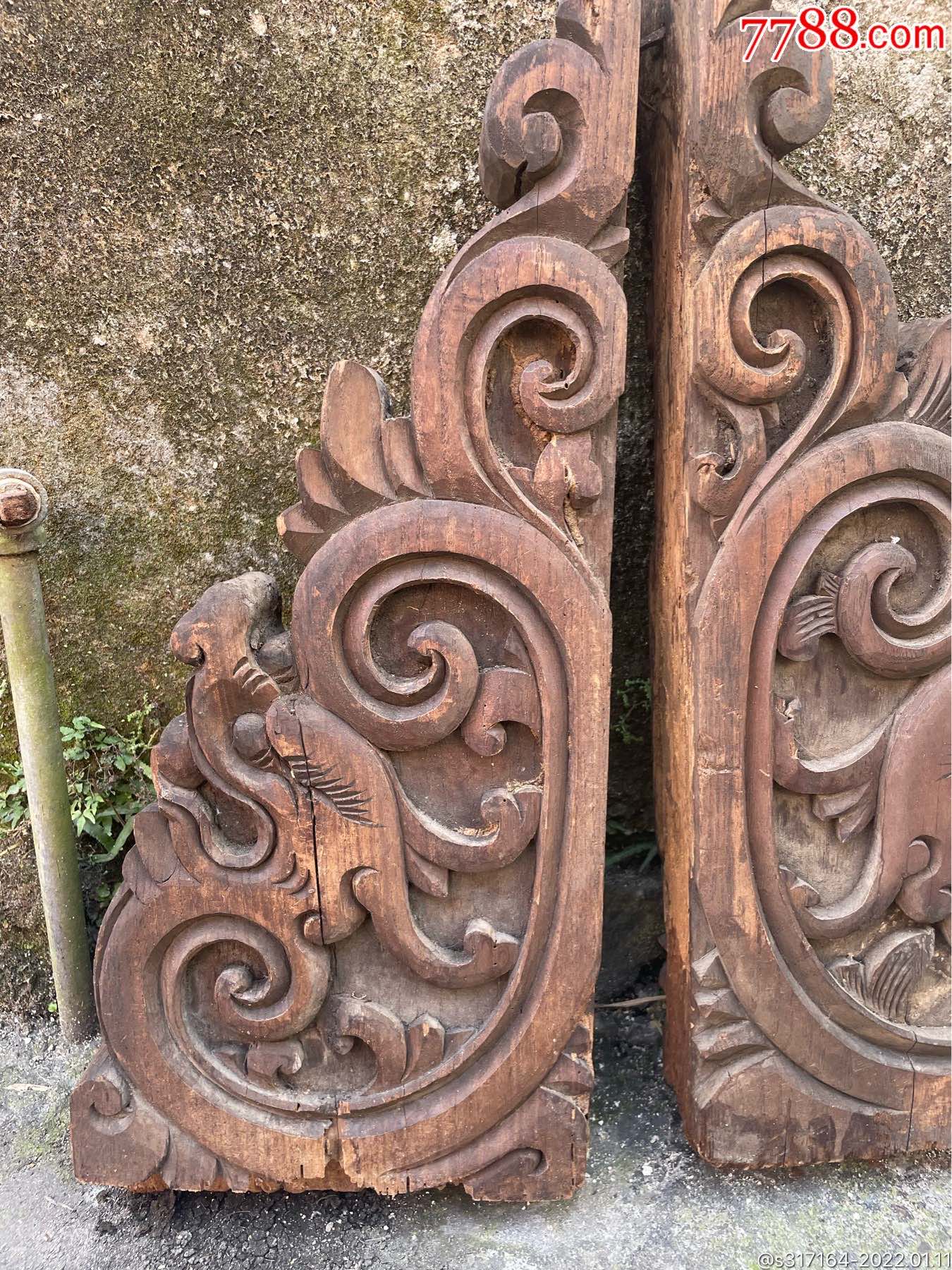 民俗老物件尺寸见图杉木感兴趣的话点"我想要"和我私聊吧～_牛腿/雀替