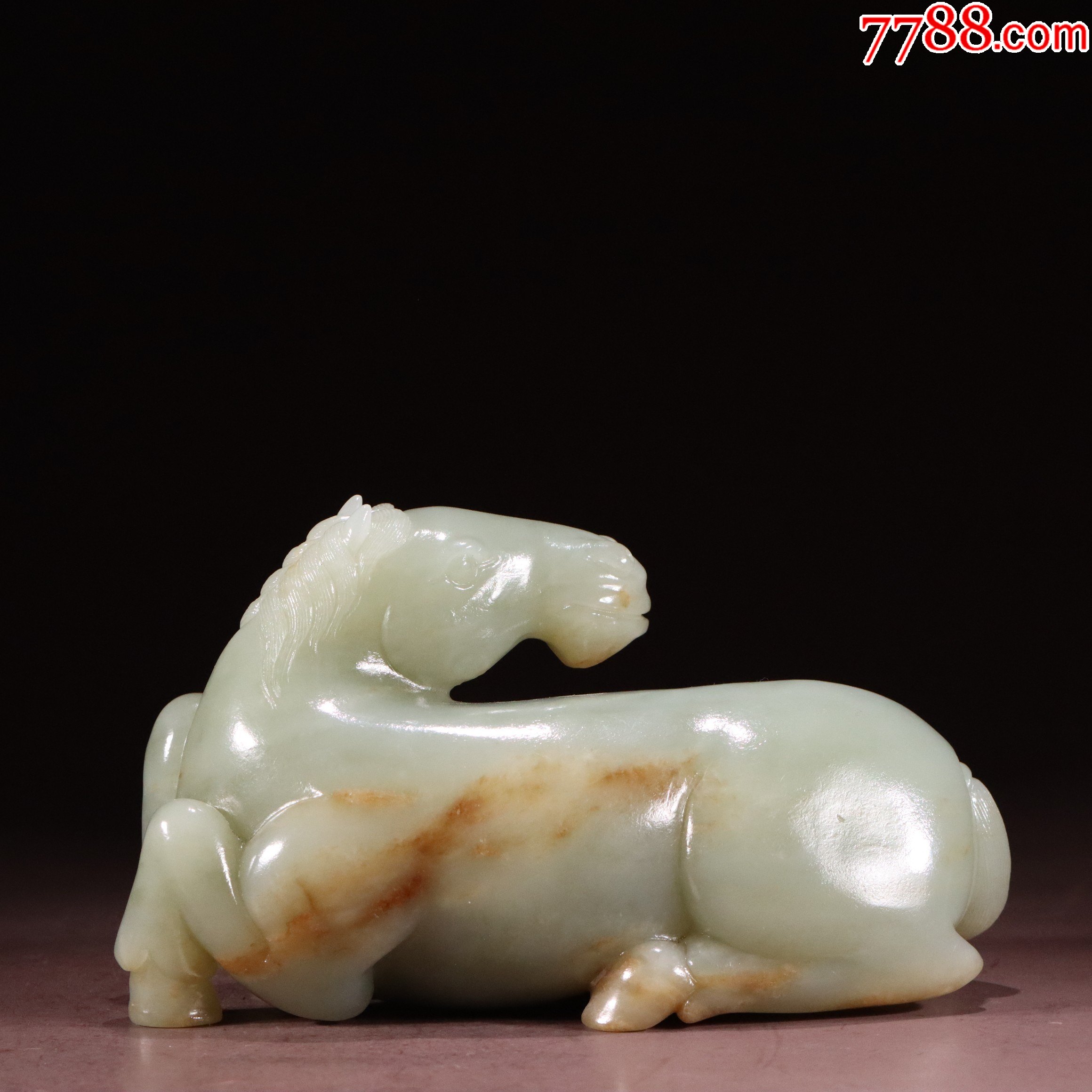 和田玉马到成功马摆件