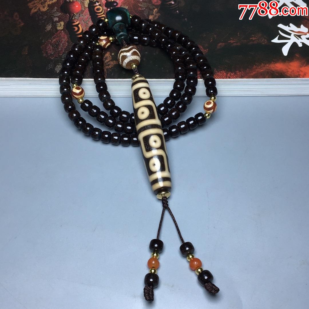 菩提配顶珠腰珠为三眼天珠十二眼天珠吊坠108颗佛珠项链a91s4f