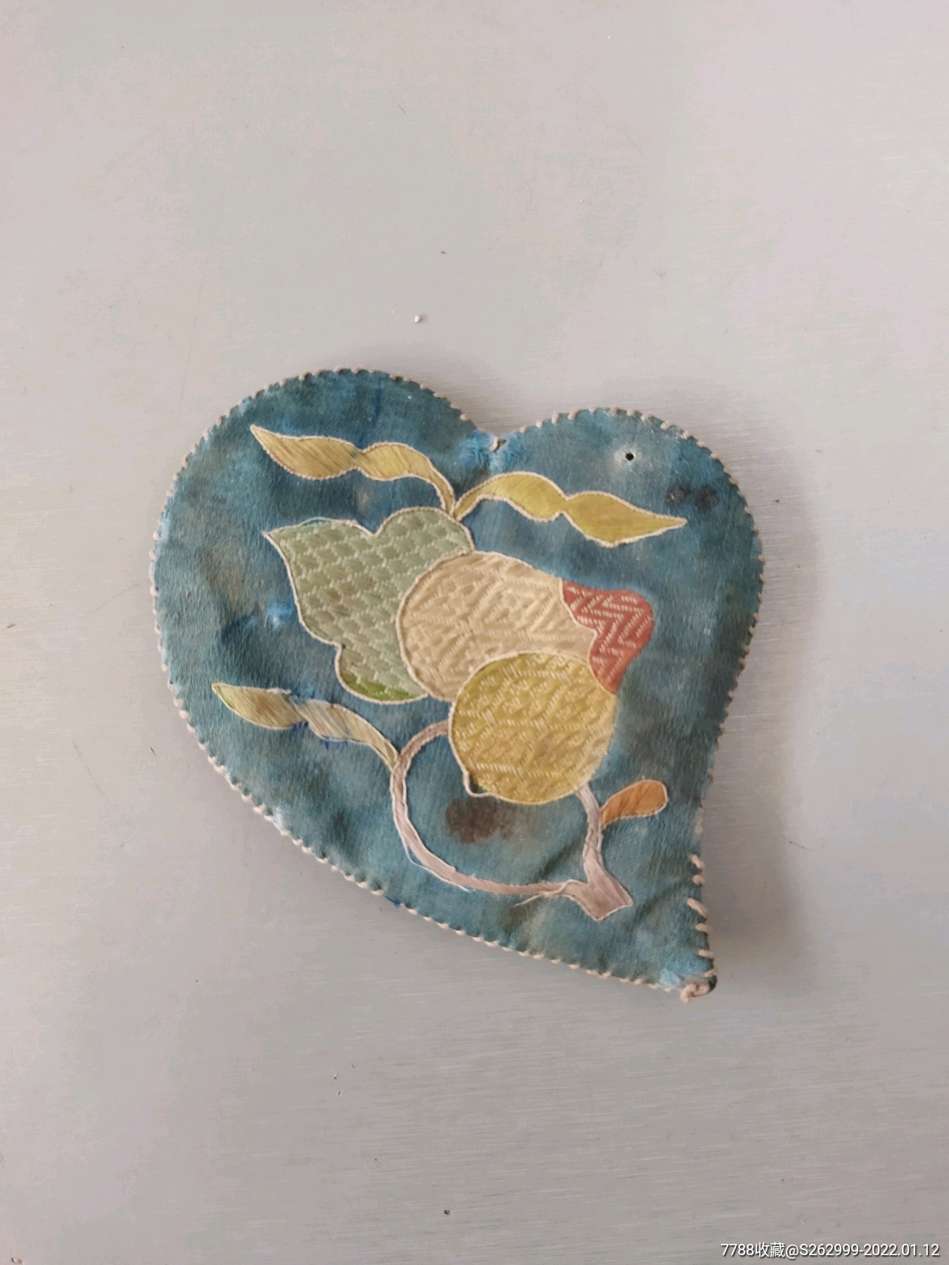 清代老刺绣香包,老绣品-价格:328元-se84872680-荷