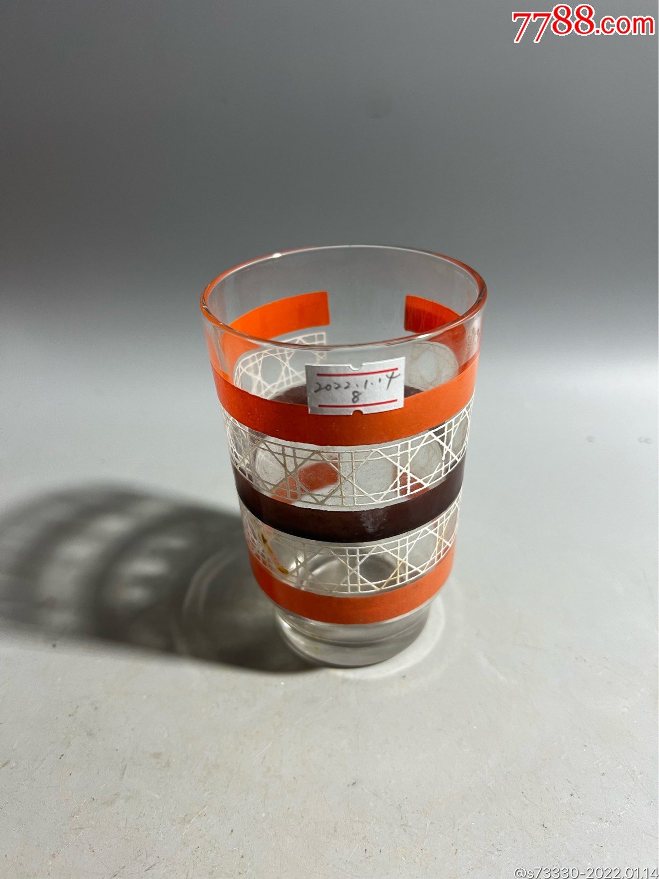 怀旧老物件80年代老玻璃杯一只8