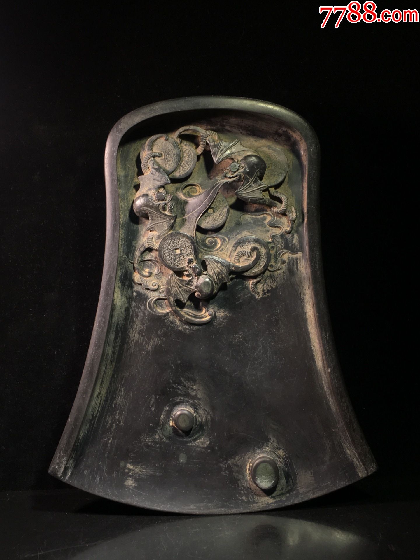 端砚福在眼前三足畚箕砚