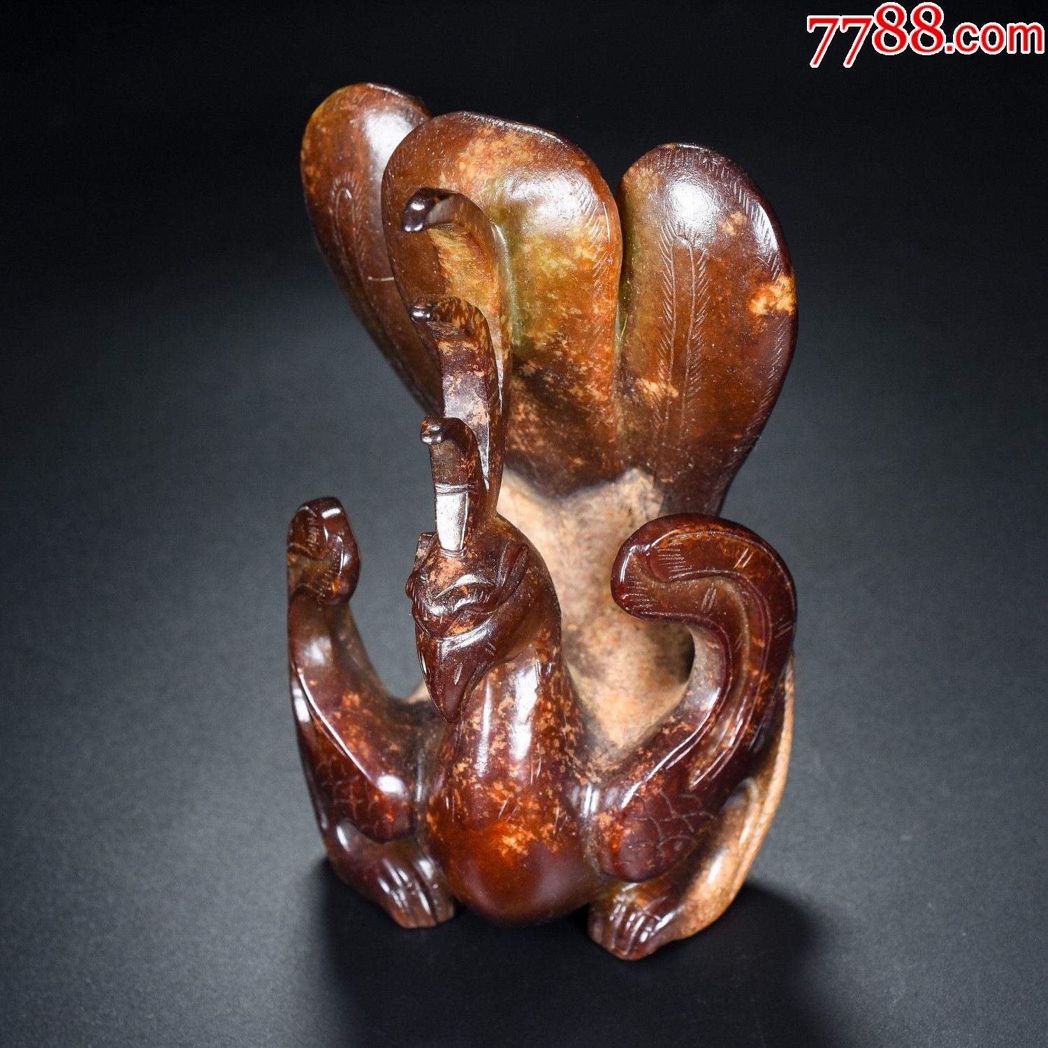 精品和田玉朱雀摆件a91s25f