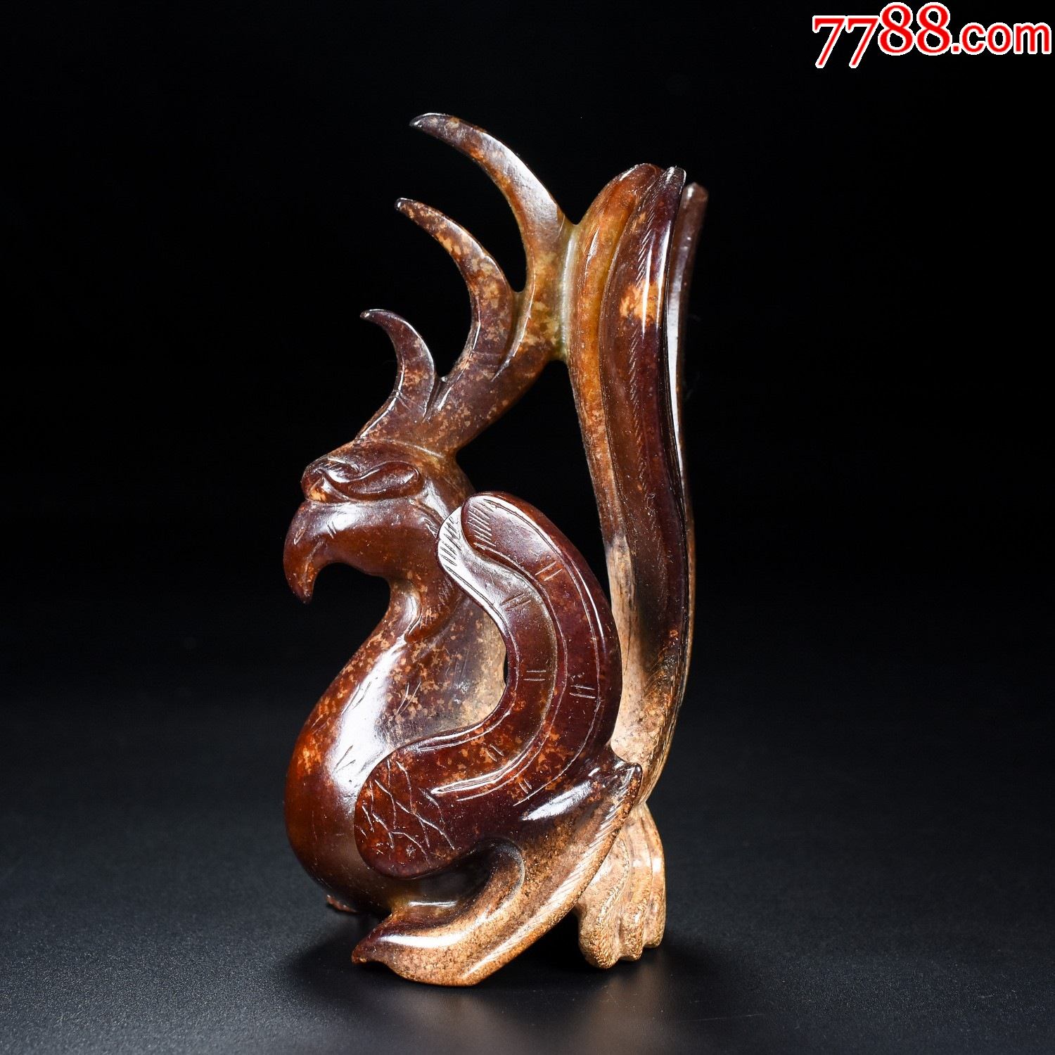 精品和田玉朱雀摆件a91s25f