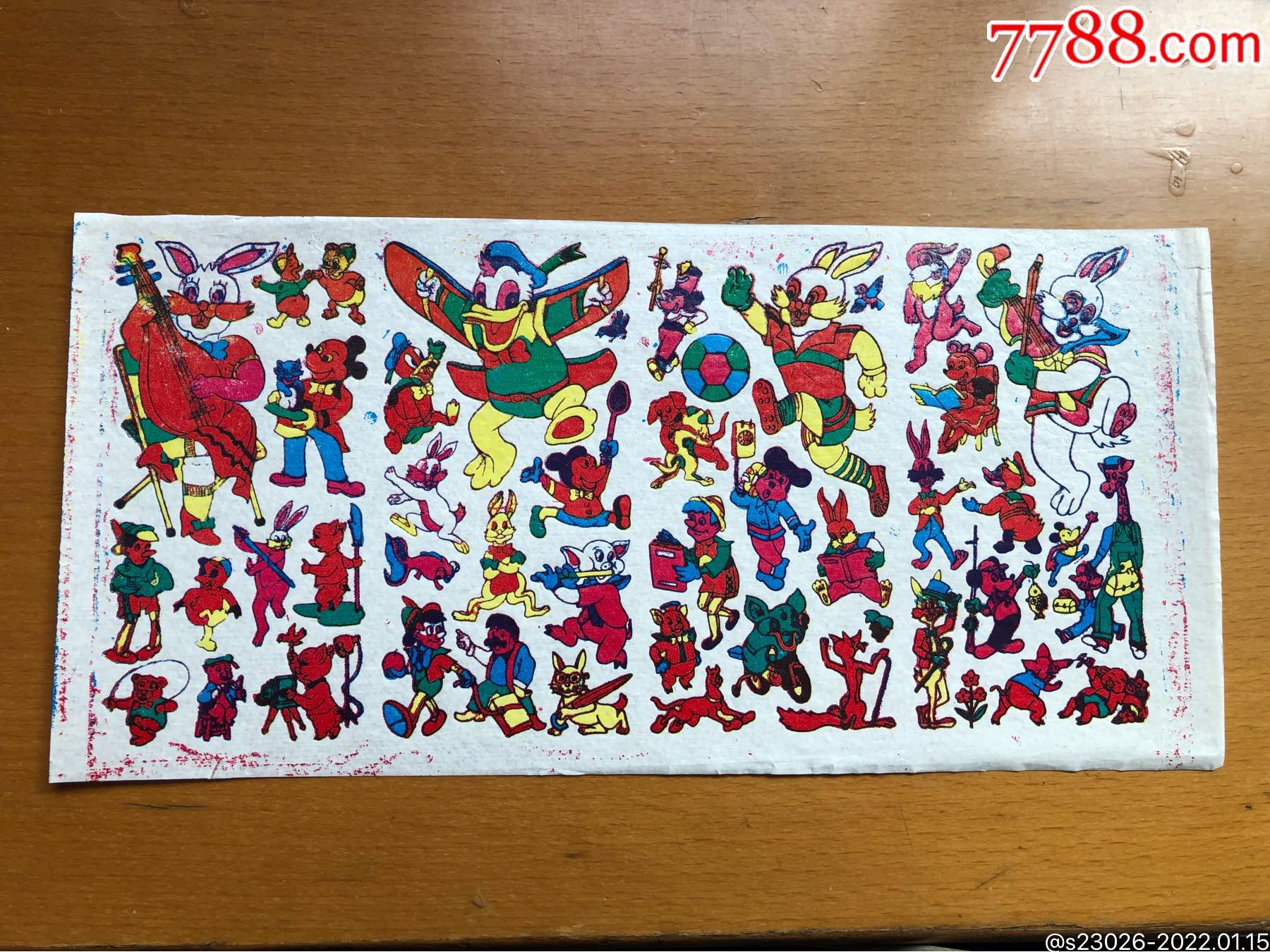 80年代老贴画迪斯尼经典卡通形象