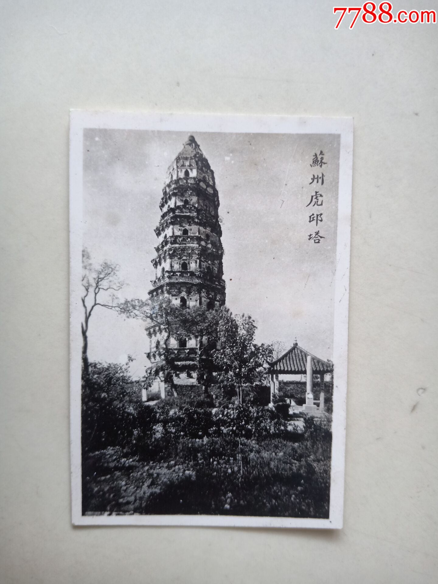 老照片17357-民国或解放初期-苏州虎丘塔_价格150元【新月书坊】_第1