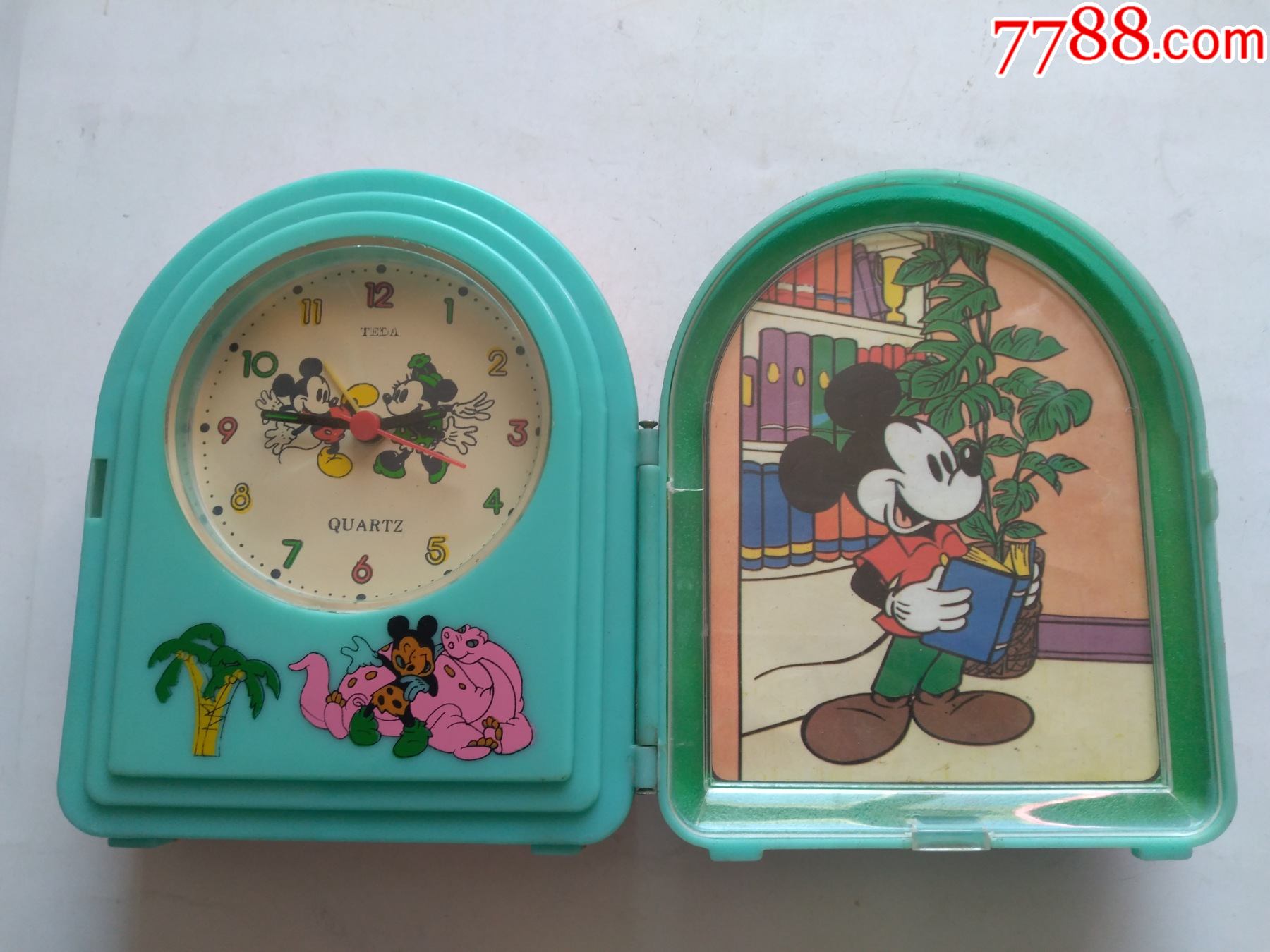 老玩具八十年代米老鼠玩具很有童趣稀少走时点图可放大