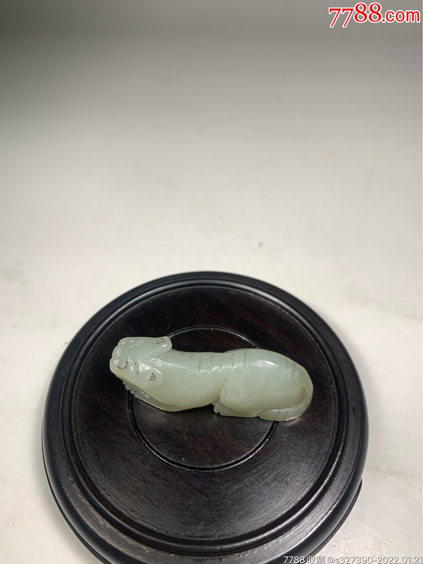 老玉和田玉明清白玉玉虎