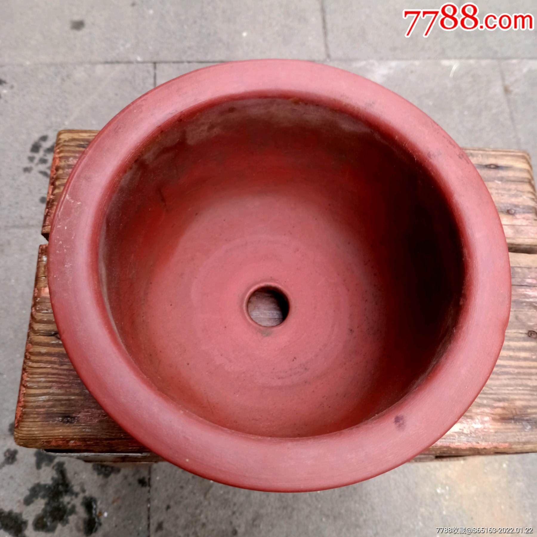 文革祥芬制,云石刻百花吐艳紫砂盆【全品】_其他紫砂_第2张_7788旧