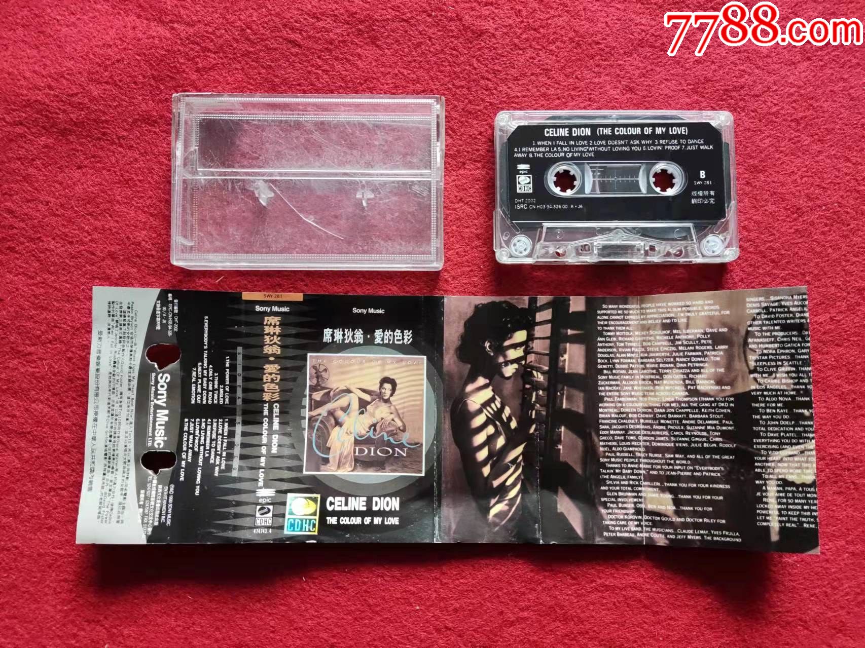 原装正版磁带席琳迪翁爱的色彩陕西文化音像出版社出版