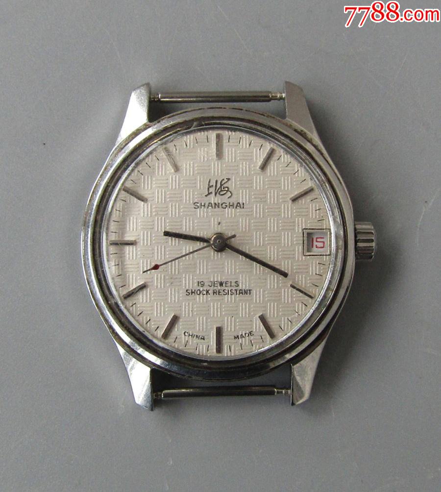 上海编织纹盘ss7手动机械中型日历表-价格:230元-se85093461-手表