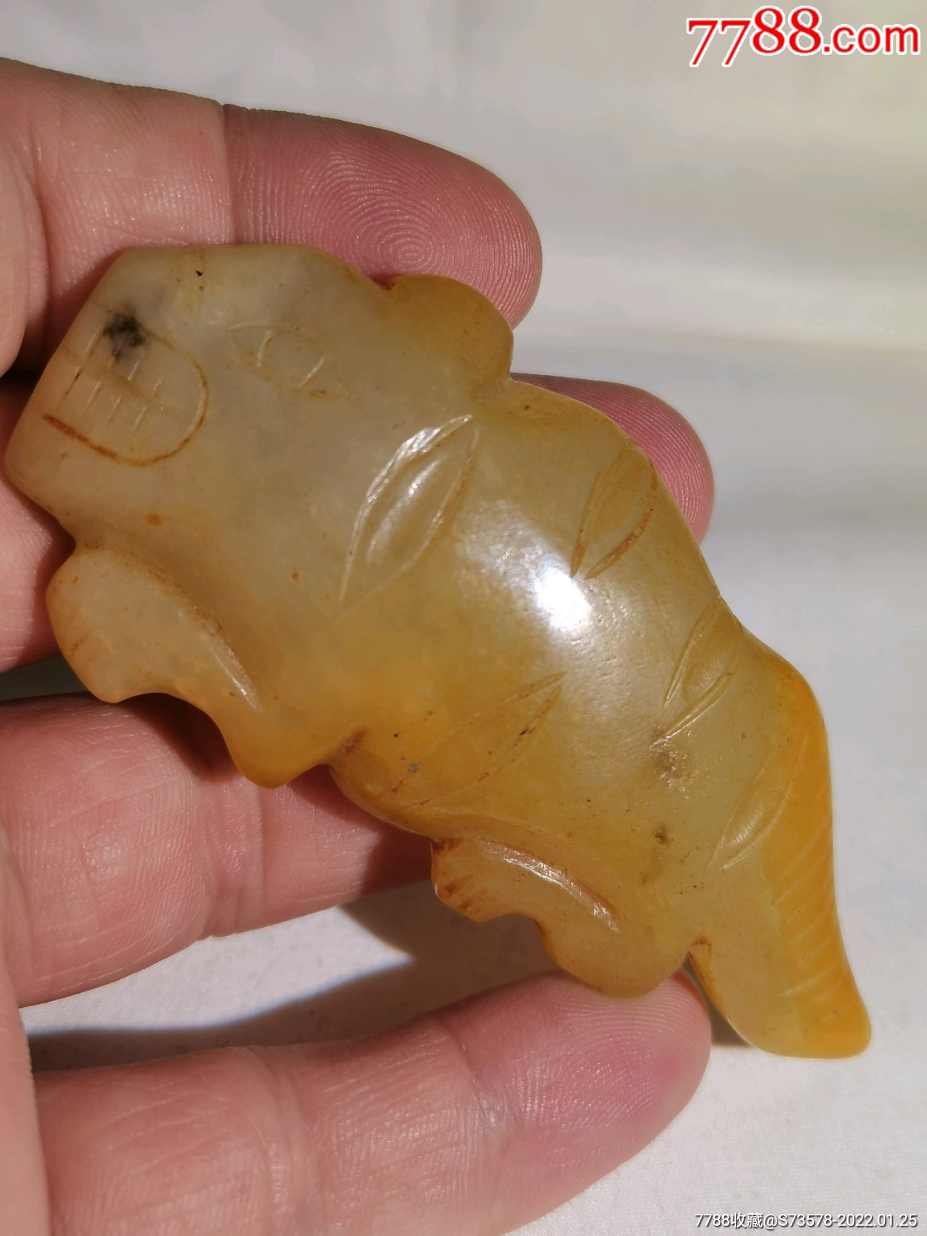 早年收藏的红山文化老玉虎