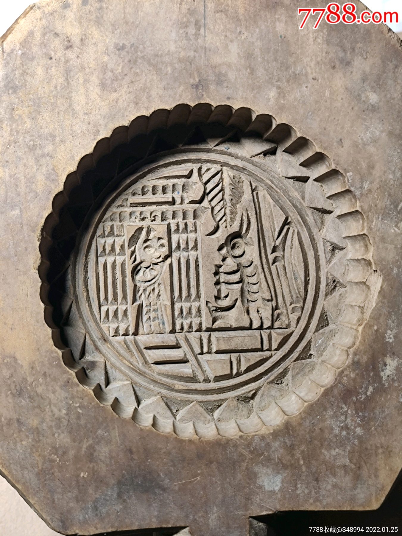 月饼印糕板玉兔捣药带嫦娥少见