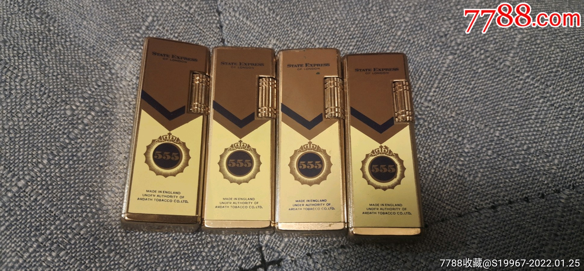 四个八十年代库存三五气体打火机