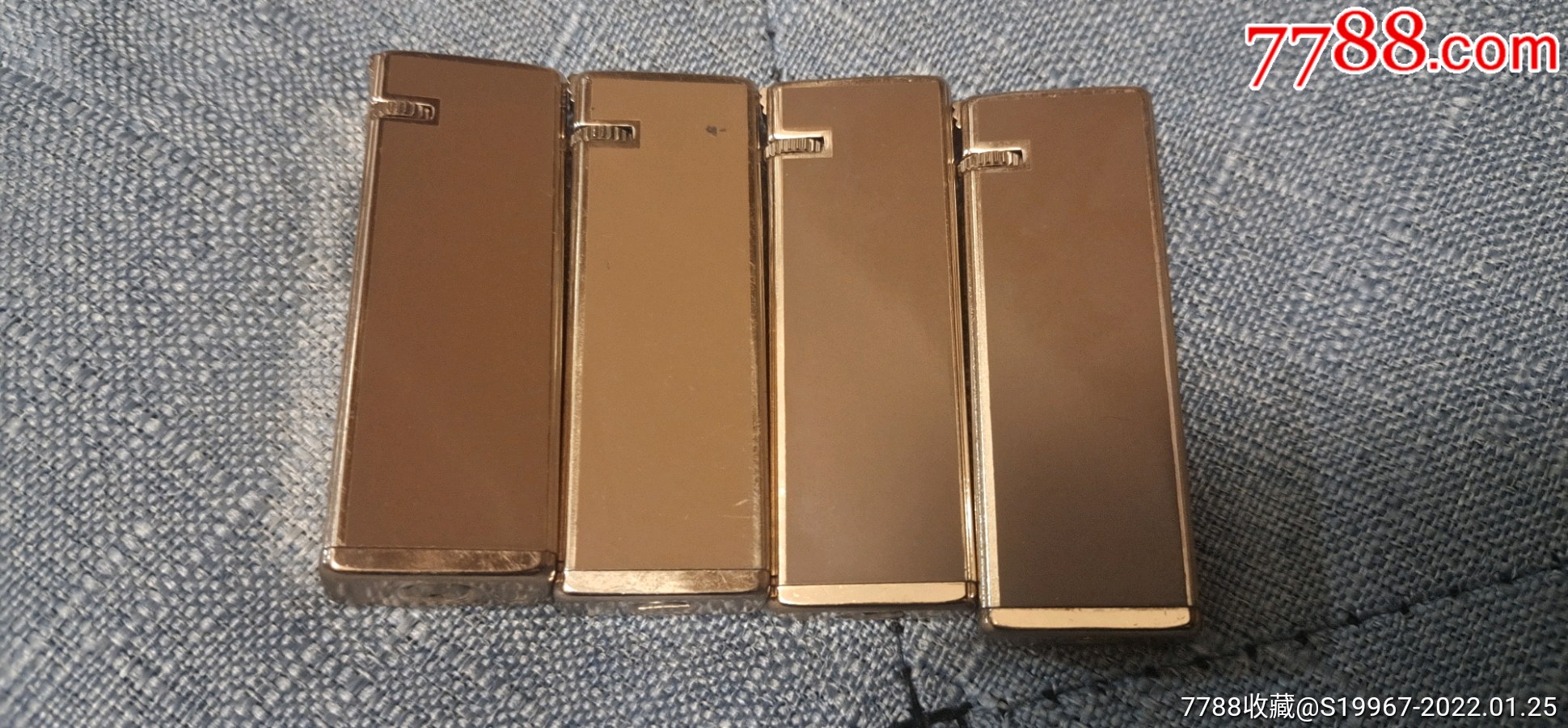 四个八十年代库存三五气体打火机