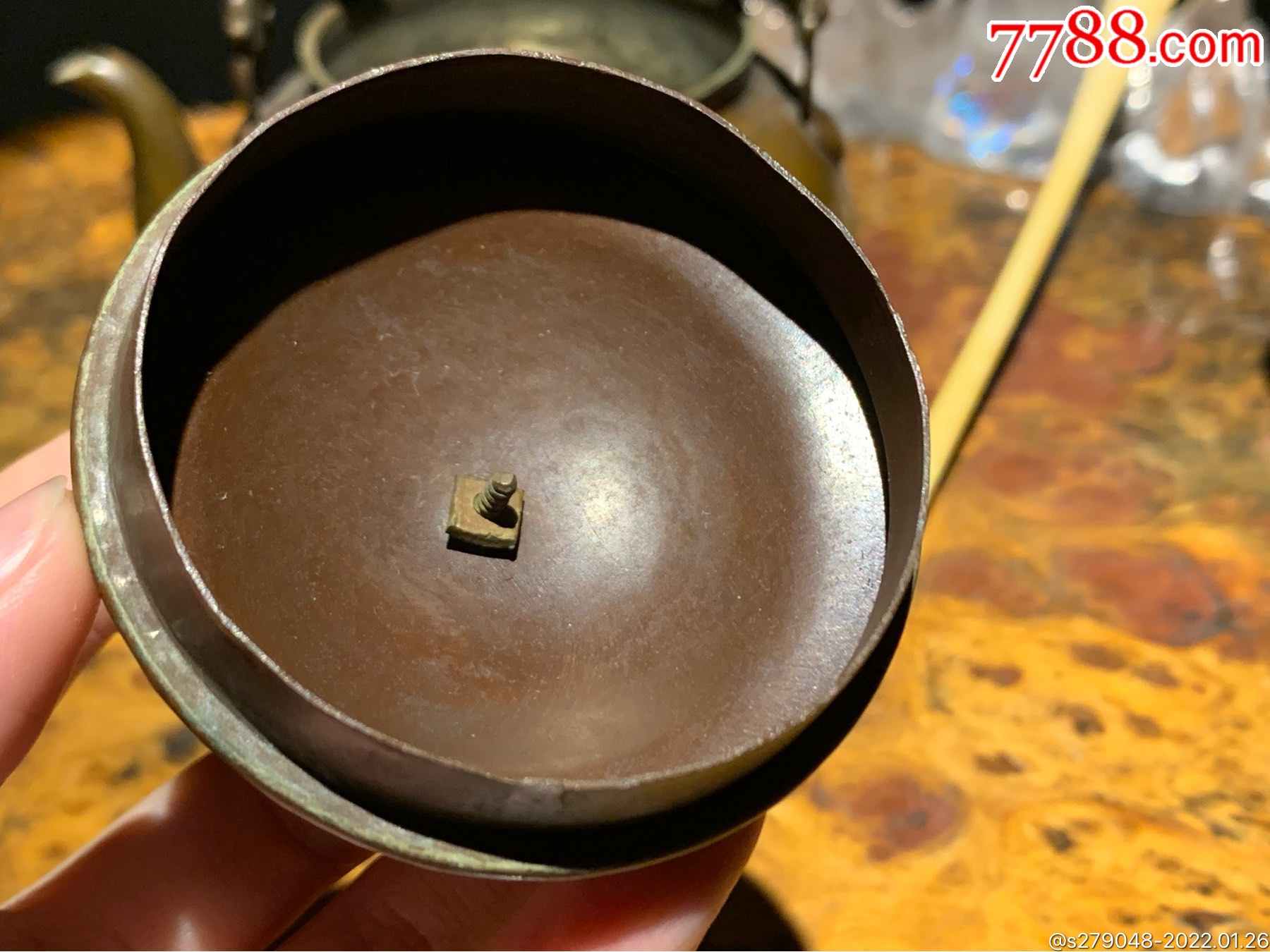 百年老铜提梁茶壶