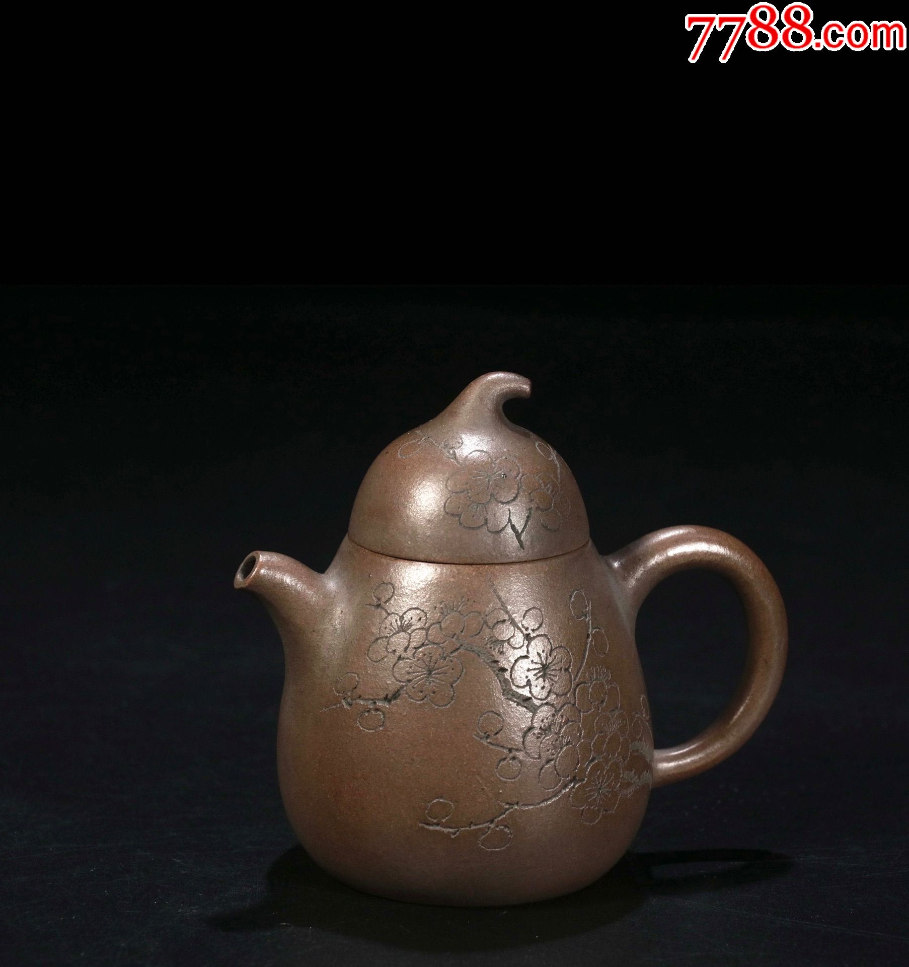 【刻梅瓜型壶】【二泉】_紫砂壶_第3张_7788核雕收藏
