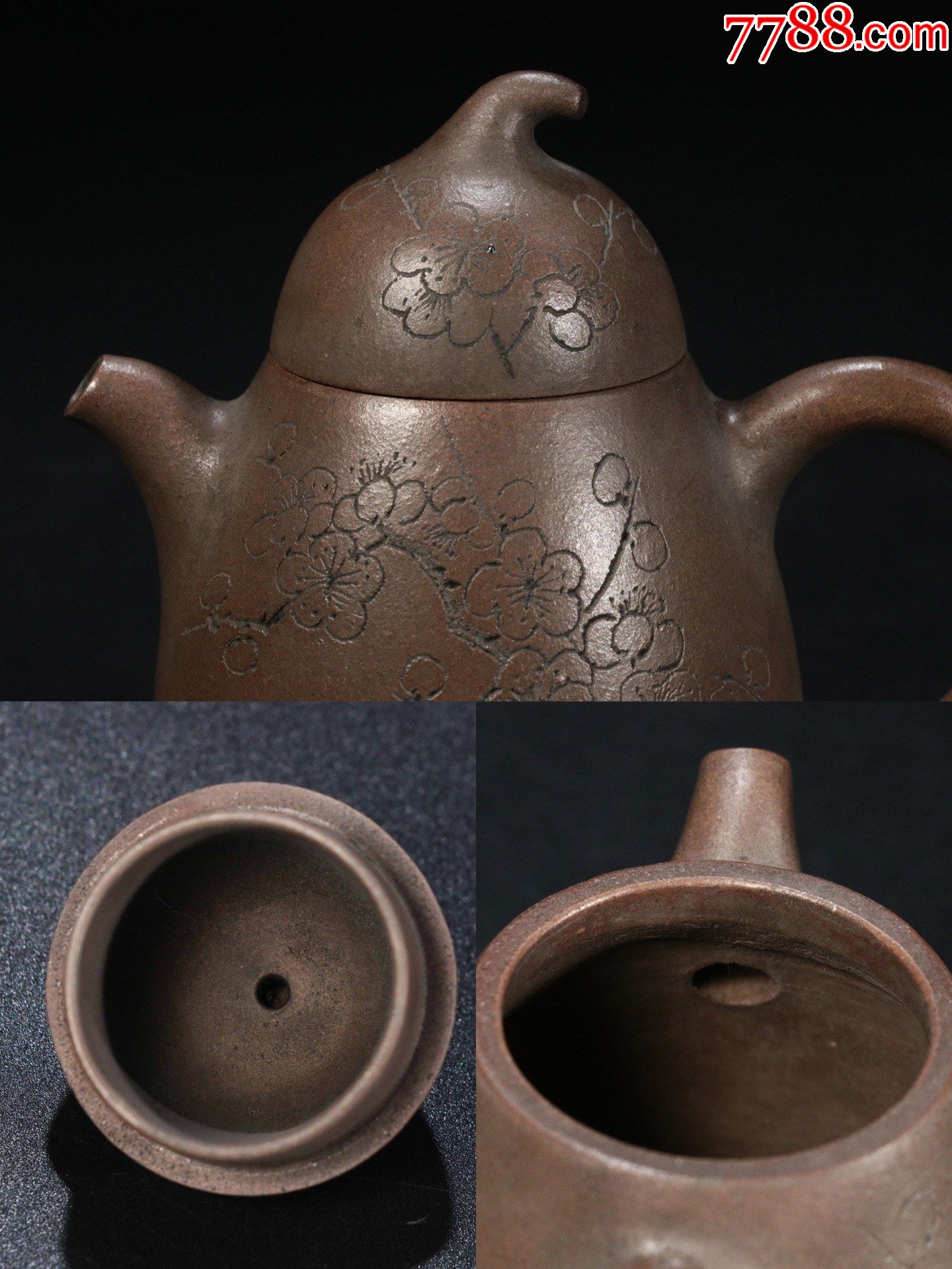 【刻梅瓜型壶】【二泉】_紫砂壶_第6张_7788核雕收藏