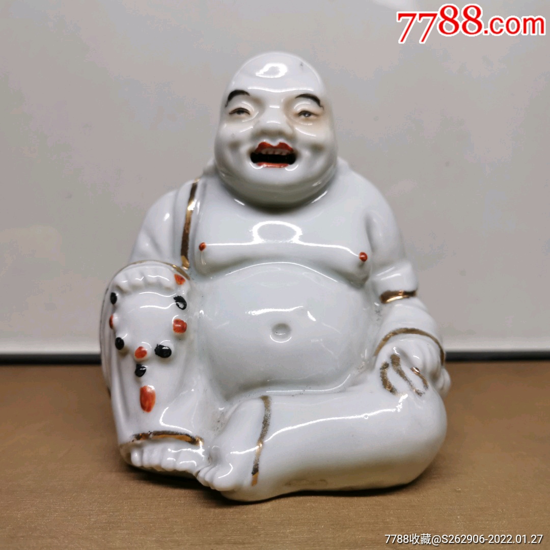 粉彩弥勒佛瓷塑_雕塑瓷/瓷雕_图片收藏_回收价格_7788老照片