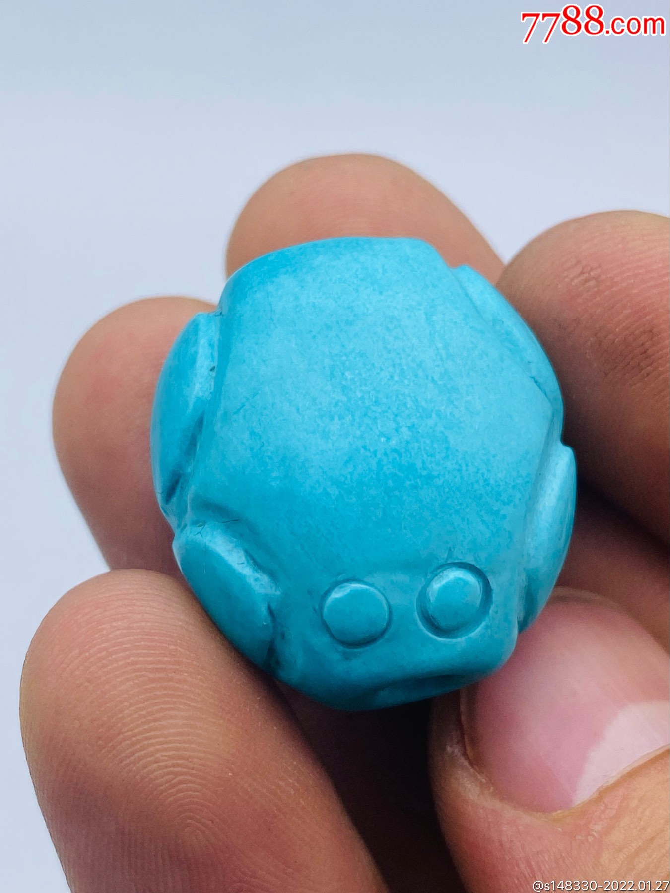 战国时期原矿绿松石小把件挂件吊坠