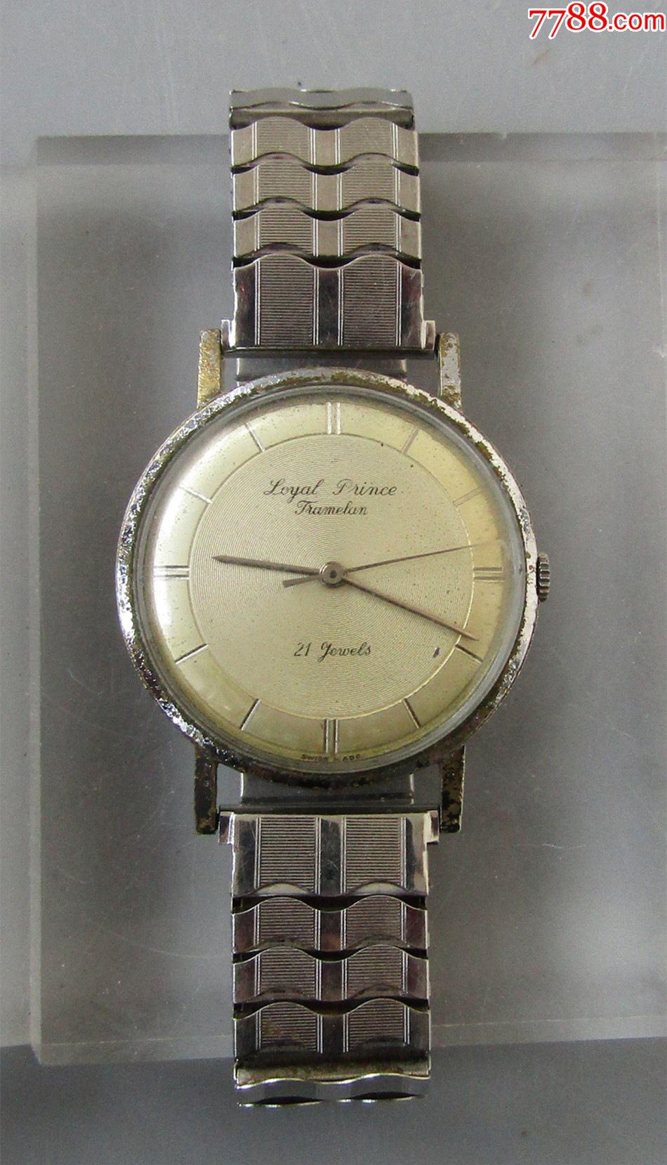 瑞士早期loyal超薄手动机械古董男表