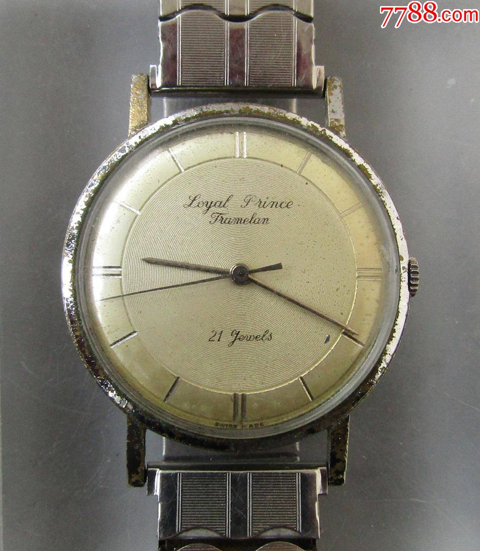 瑞士早期loyal超薄手动机械古董男表