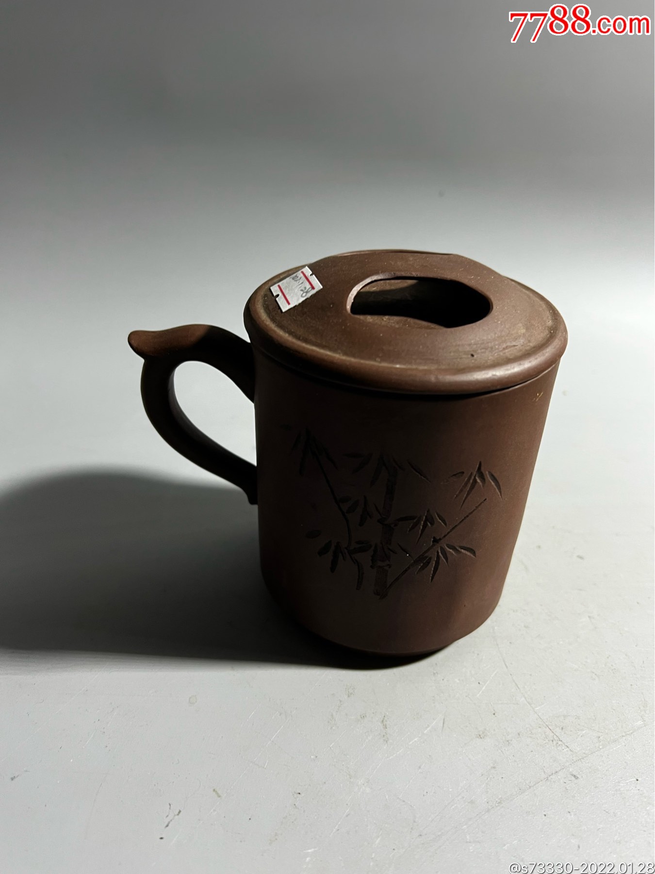 90年代左右中国宜兴牛鼻盖紫砂茶杯一只