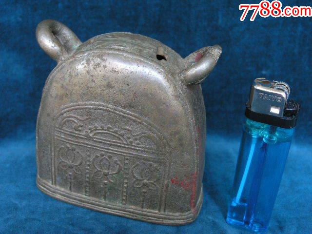 铜料双耳扁铃铛