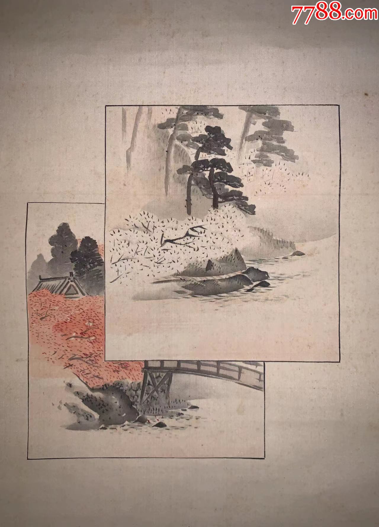 品名:《長谷川玉峰小品山水》作者:【長谷川玉峰】幕末の四条派の画家