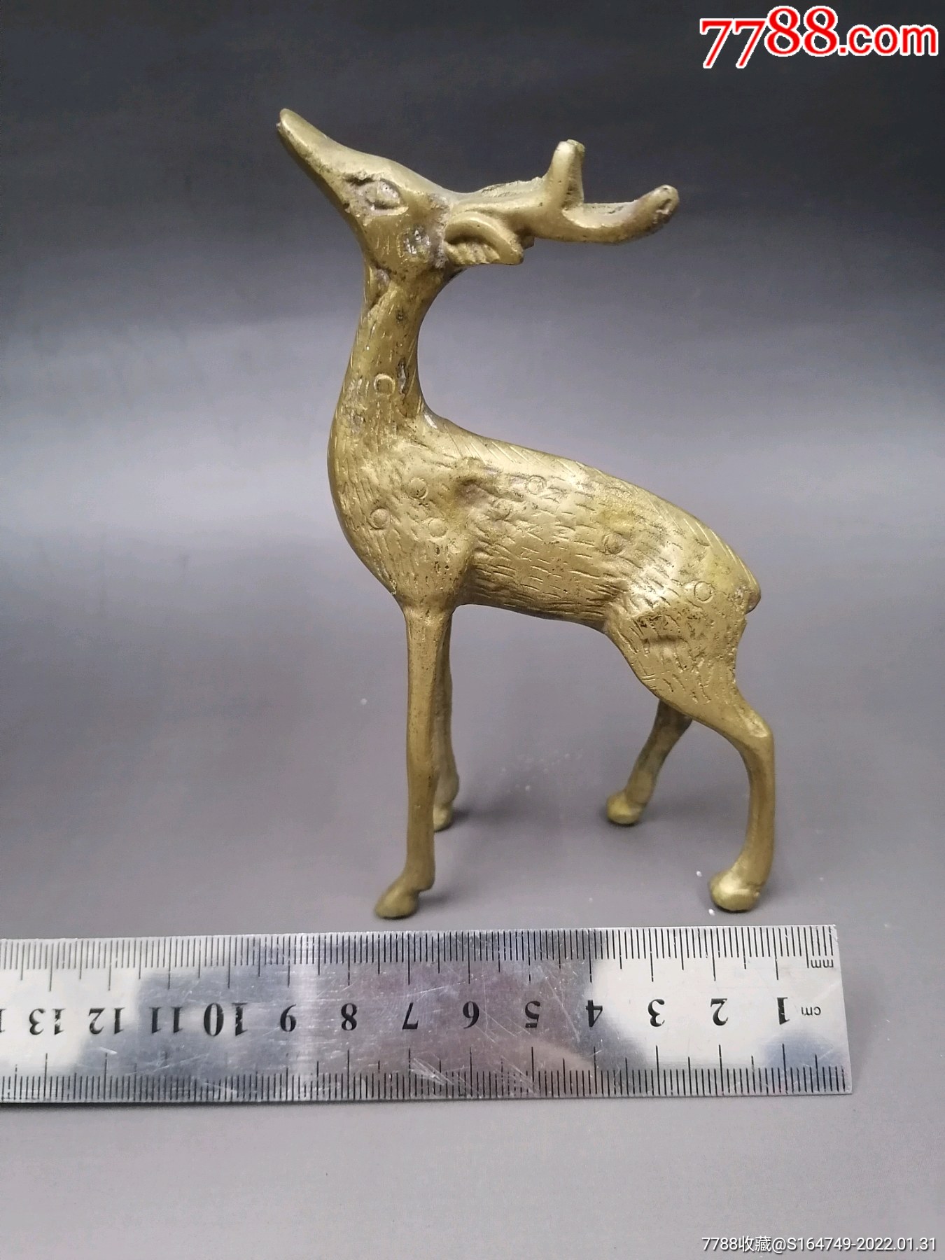 精美铜鹿一对摆件