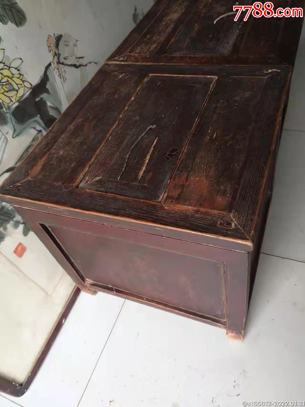 清代老榆木钱柜一对-价格:1260元-se85161906-木柜/木橱-零售-7788