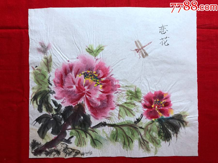 5品9916714~文革無款工筆白描花鳥畫,尺寸約為38*27釐米￥158品99