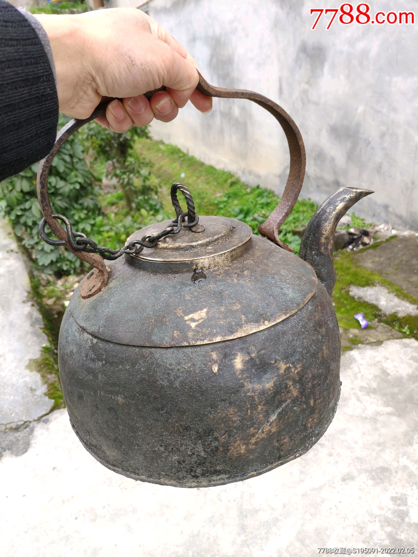 民国手工52斤大铜壶烧茶壶开水壶