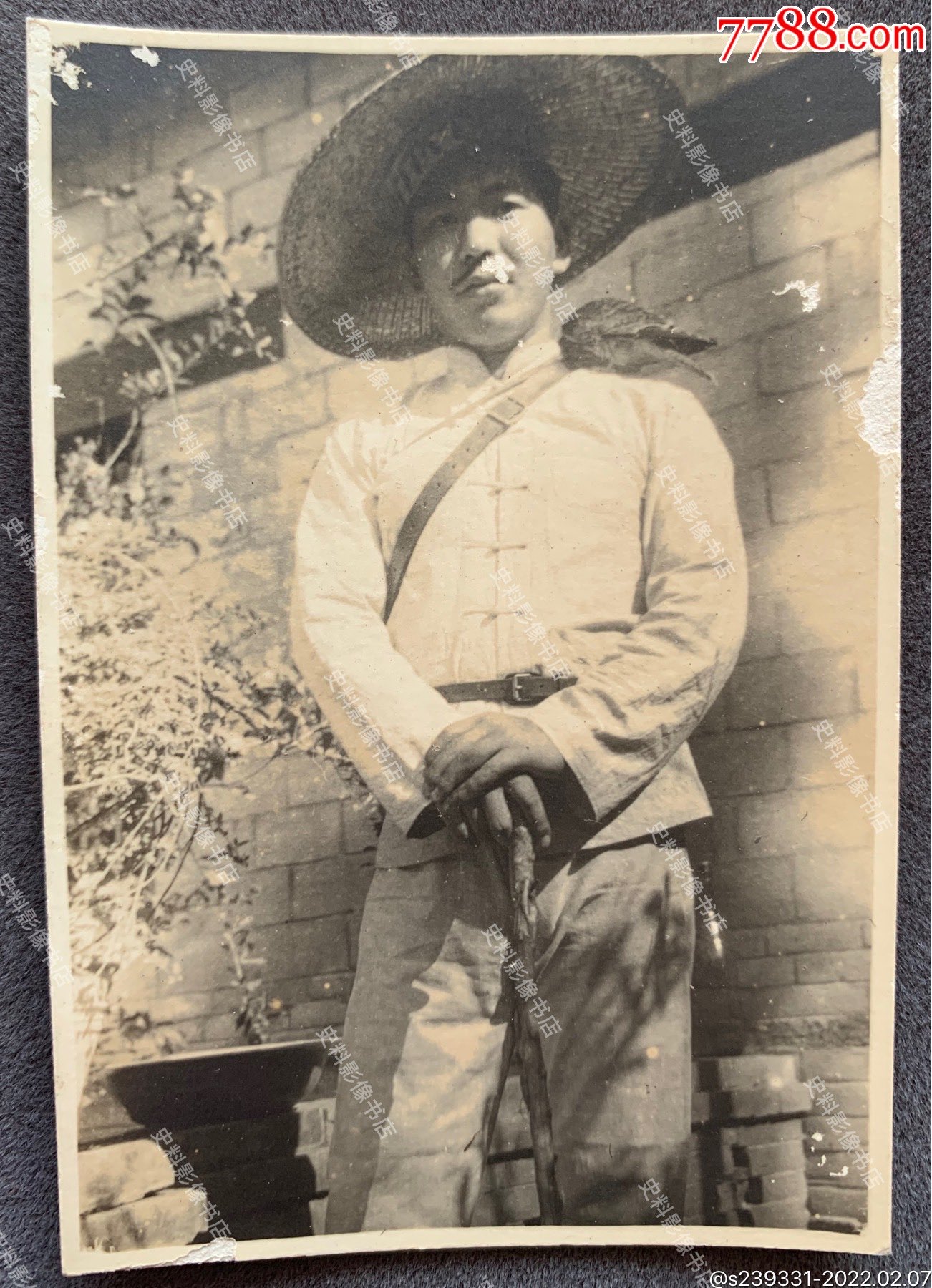 民国时期渔民与鸬鹚泛银老照片一枚