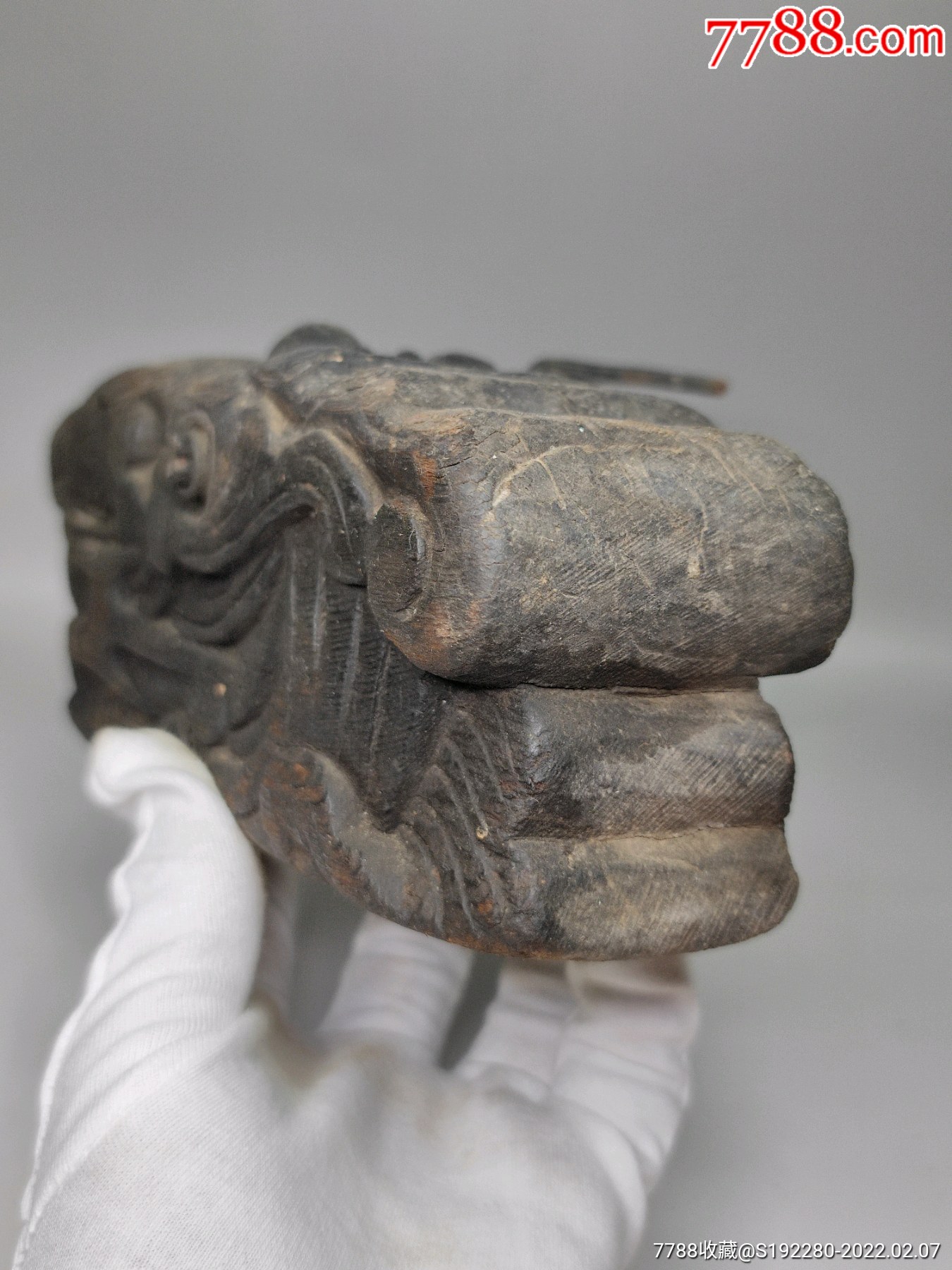 清代老墨斗龙头墨斗龙头造型鲁班发明的工具长24cm宽65cm高9c