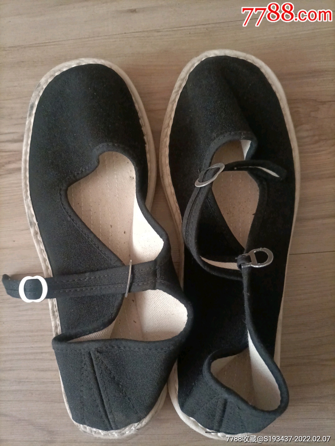 罕见全新千层底手工制作一带帆布鞋一双