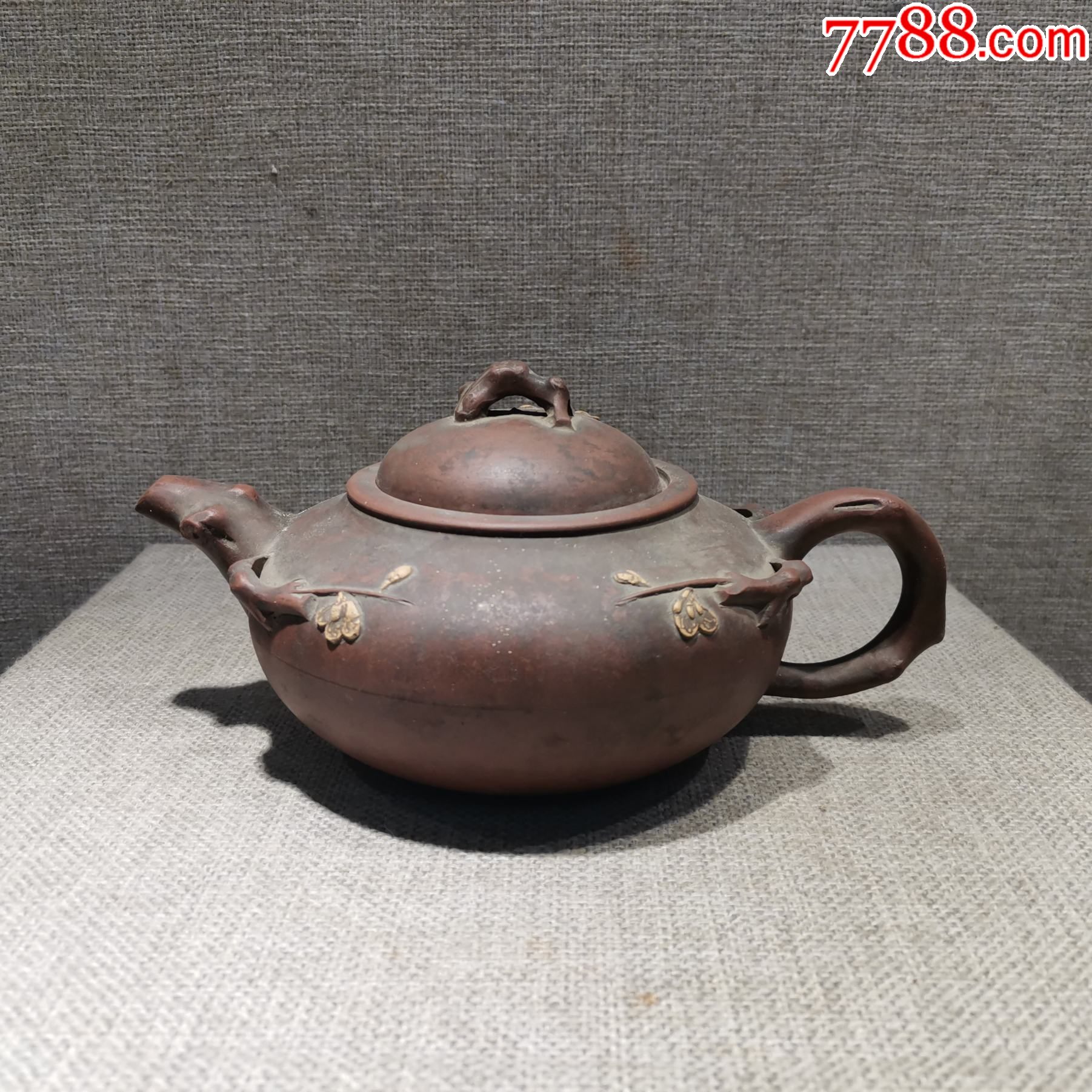 老茶壶收藏民国时期民俗用品紫砂壶梅花原品保真怀旧陈设经典