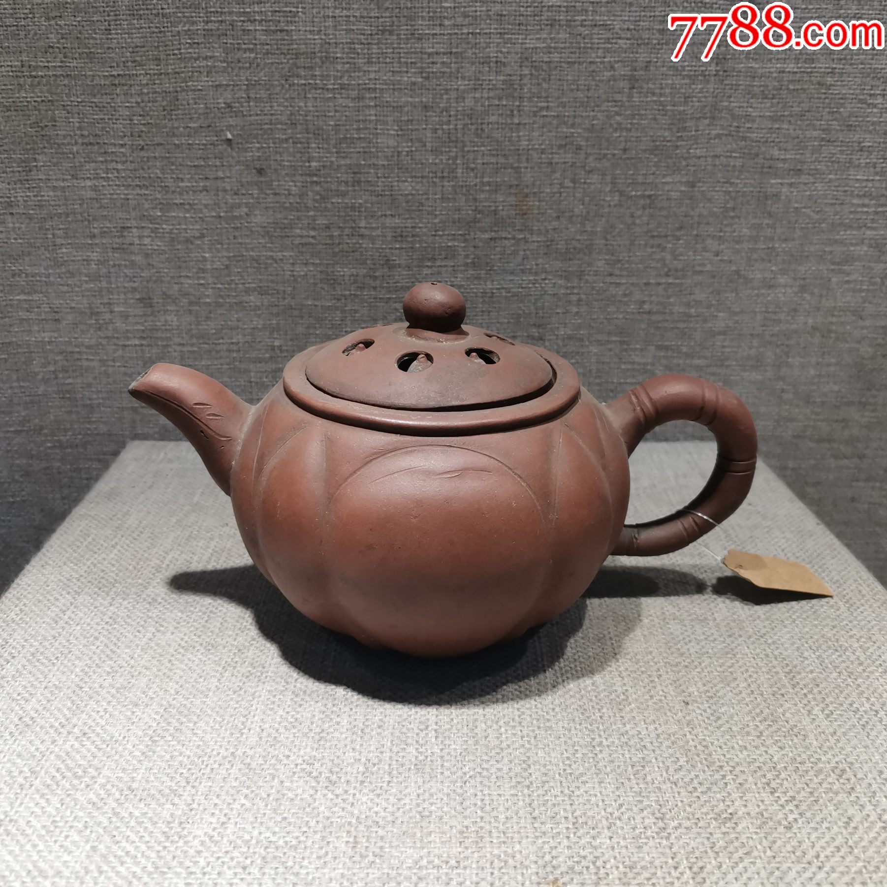 老茶壶收藏民国时期民俗用品紫砂壶莲花籽工艺原品保真怀旧陈设经
