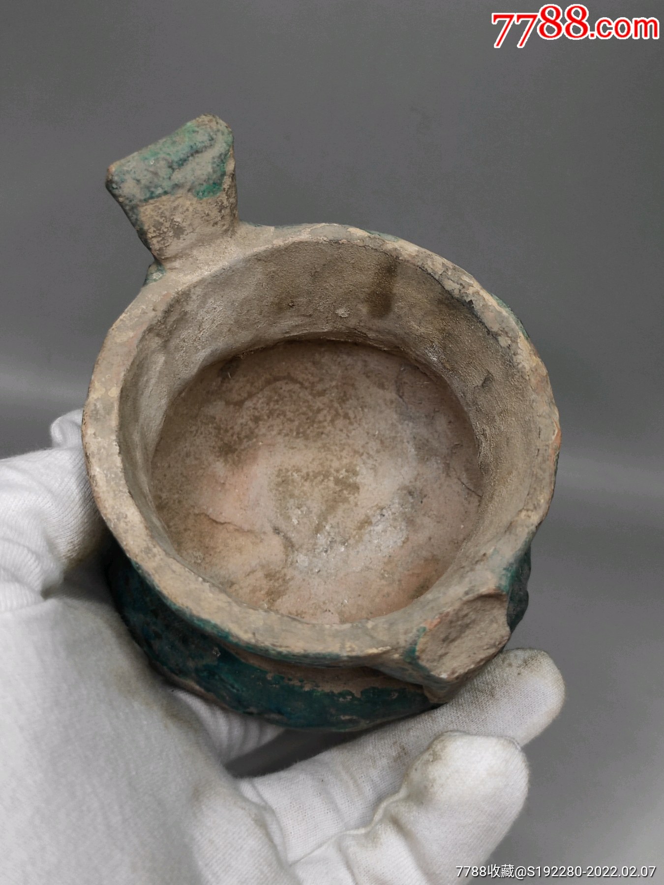 明代珐华孔雀蓝釉香炉直径9cm高115cm