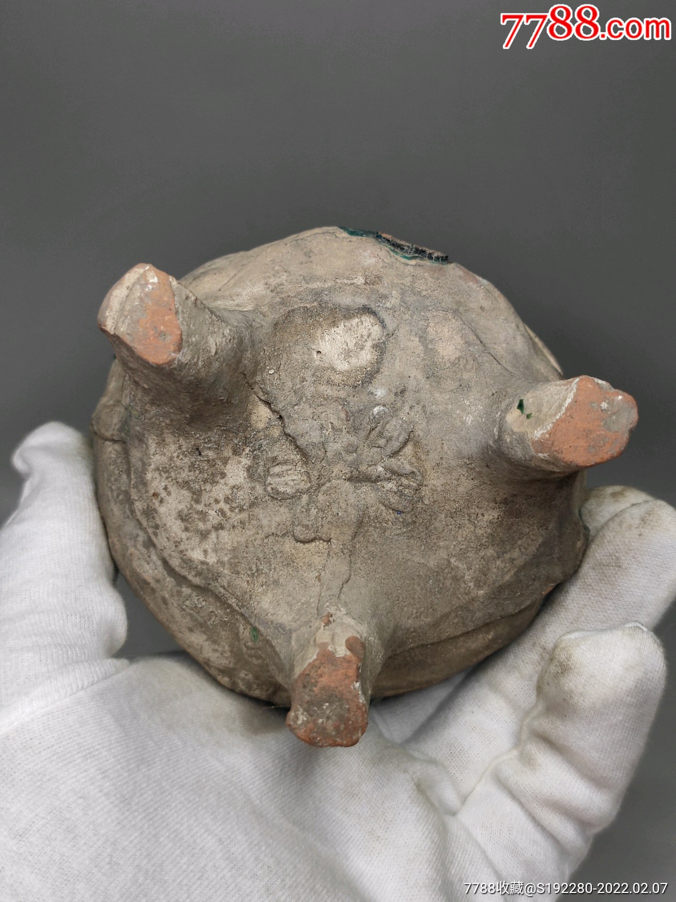 明代珐华孔雀蓝釉香炉直径9cm高115cm